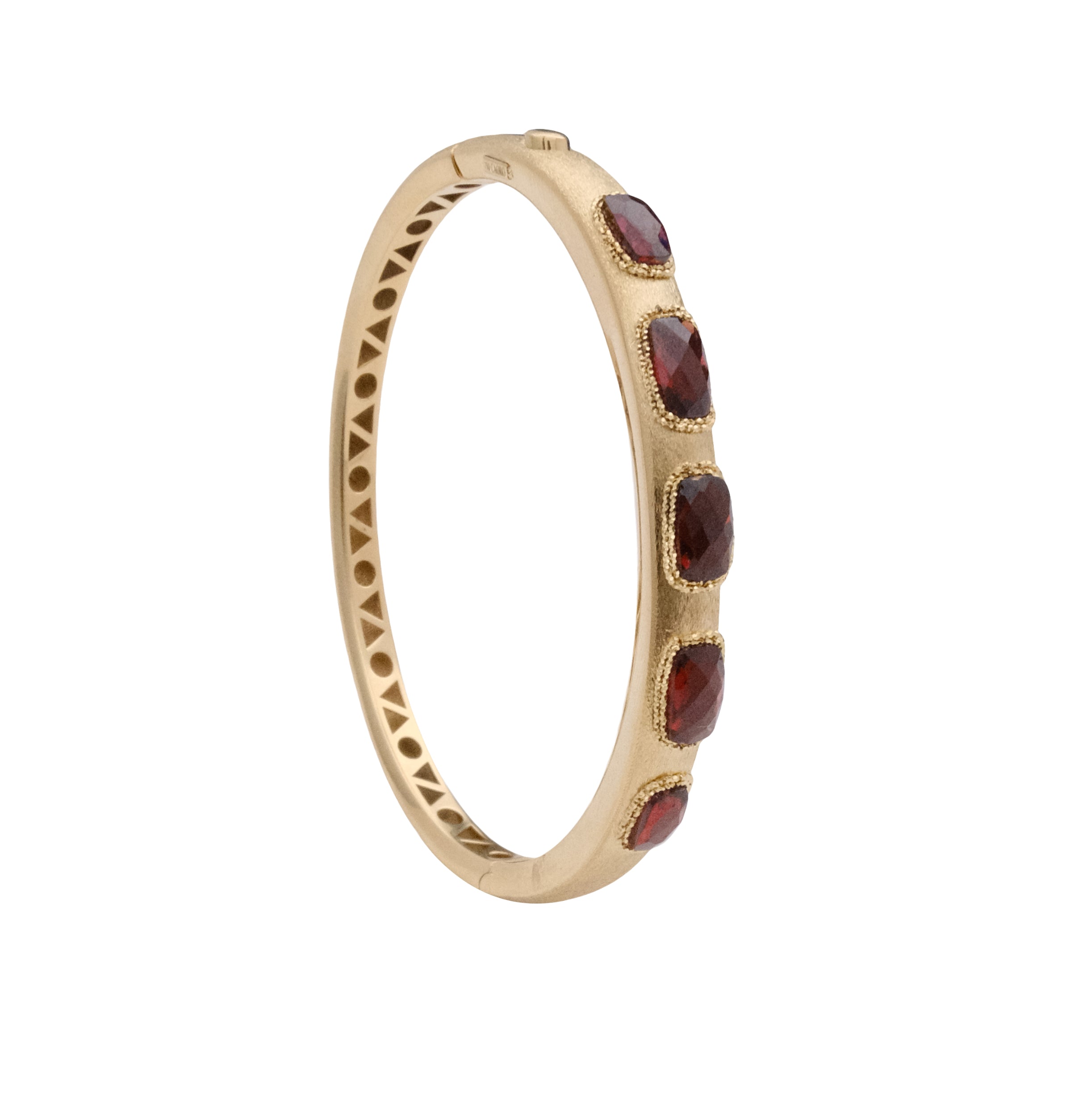 Garnet Row Satin Finish Bangle