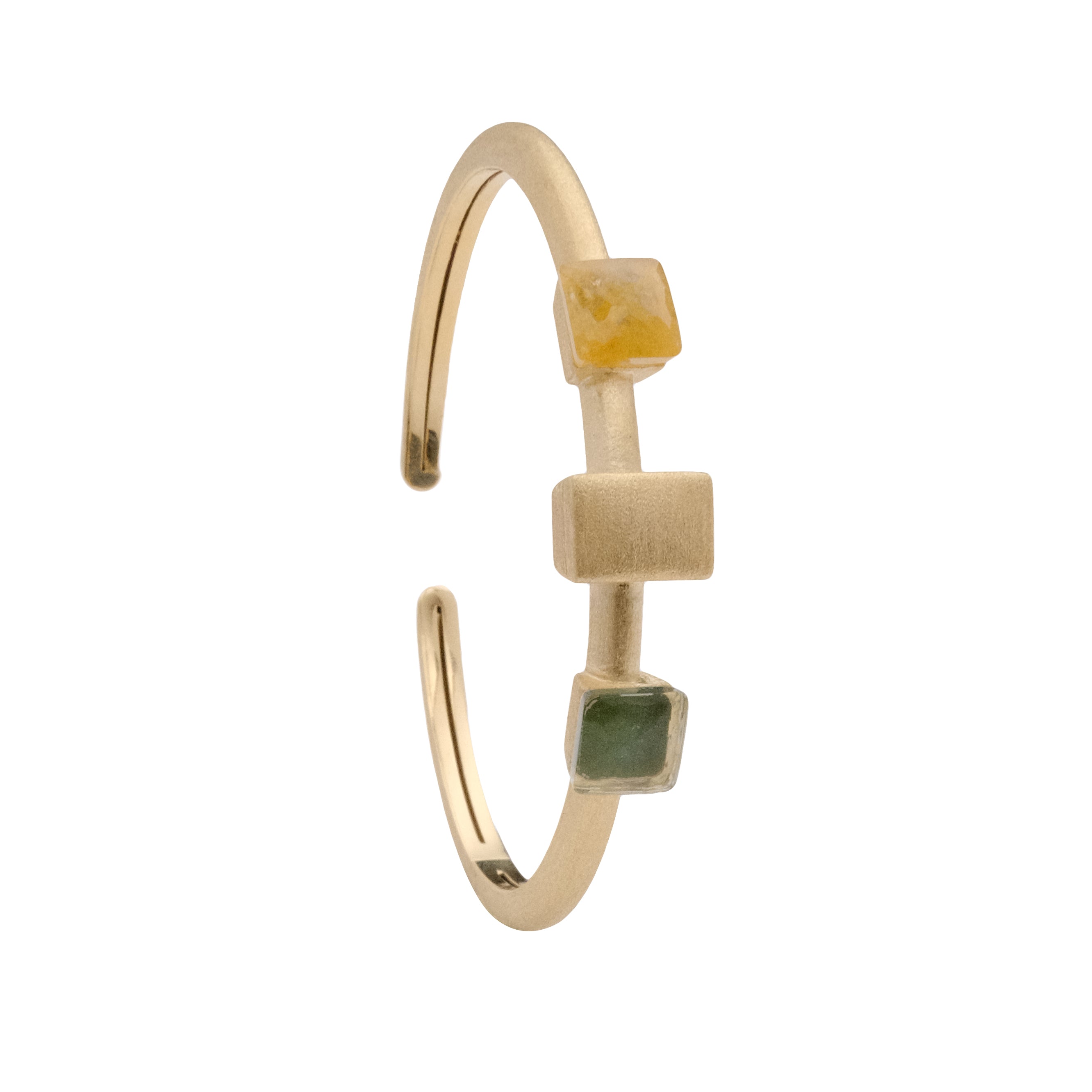 Geometric Trio Open Bangle