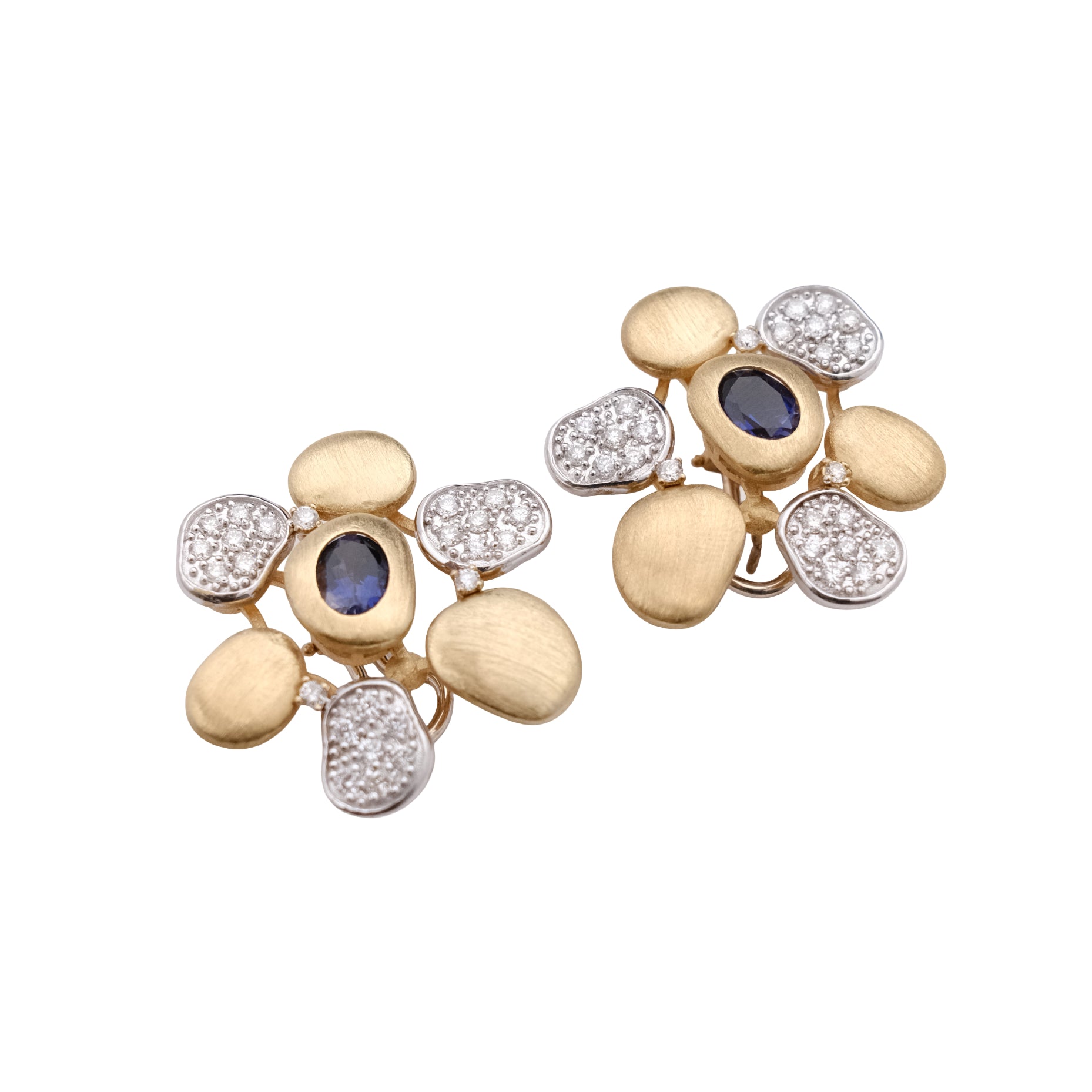 Petals, Diamond Cluster Earrings