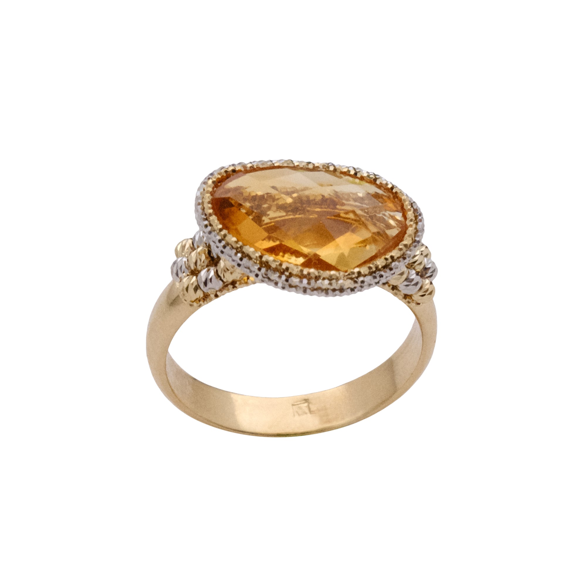 Fancy Cut Citrine Ring