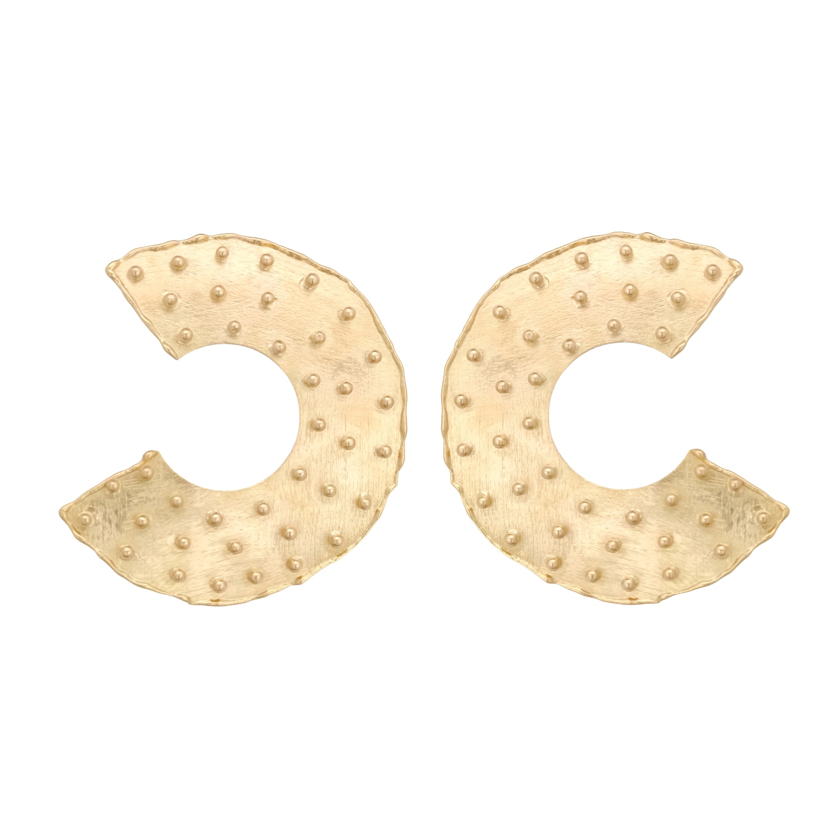 Studded Crescent Earrings